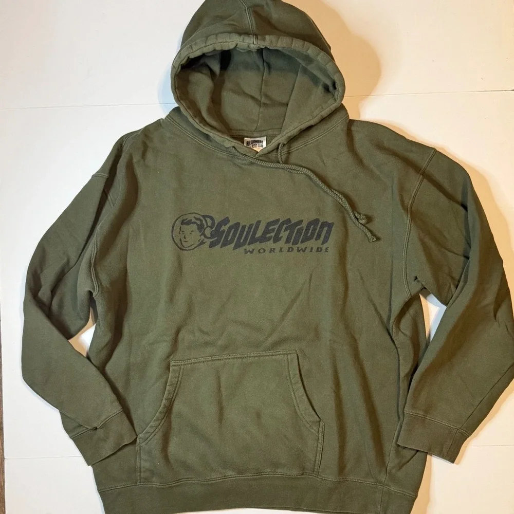 Billionaire Boys Club x Soulection 2018 Worldwide Hoodie Olive Green size XL BBC